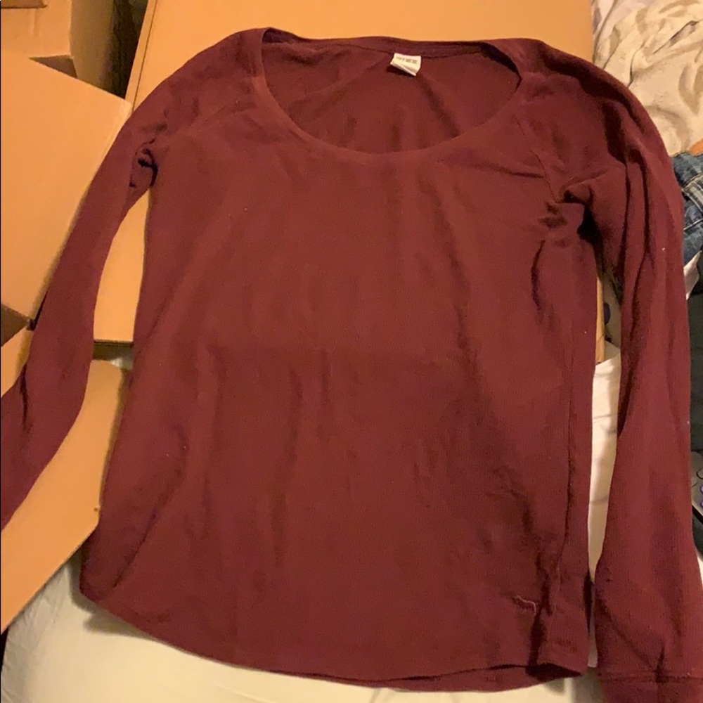 Maroon PINK long sleeve shirt